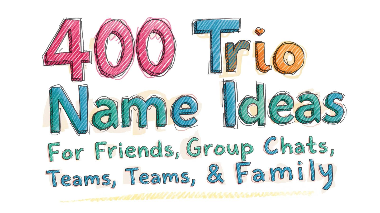 400Trio Name Ideas For Friends, Group Chats, Teams & Family