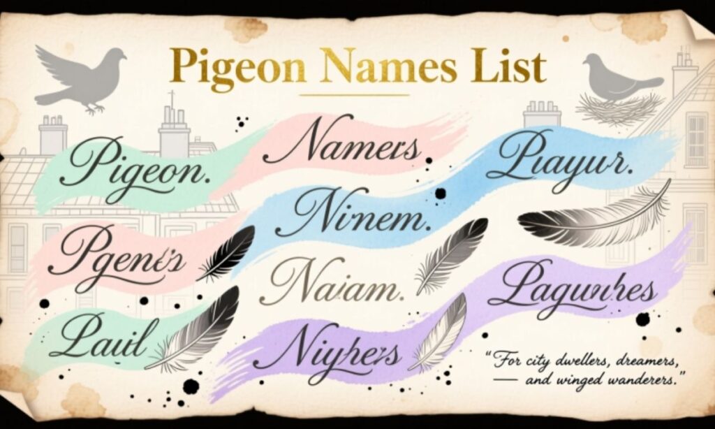 Unique & Quirky Names for Pigeons