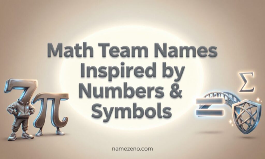 Math Team Names Inspired by Numbers & Symbols