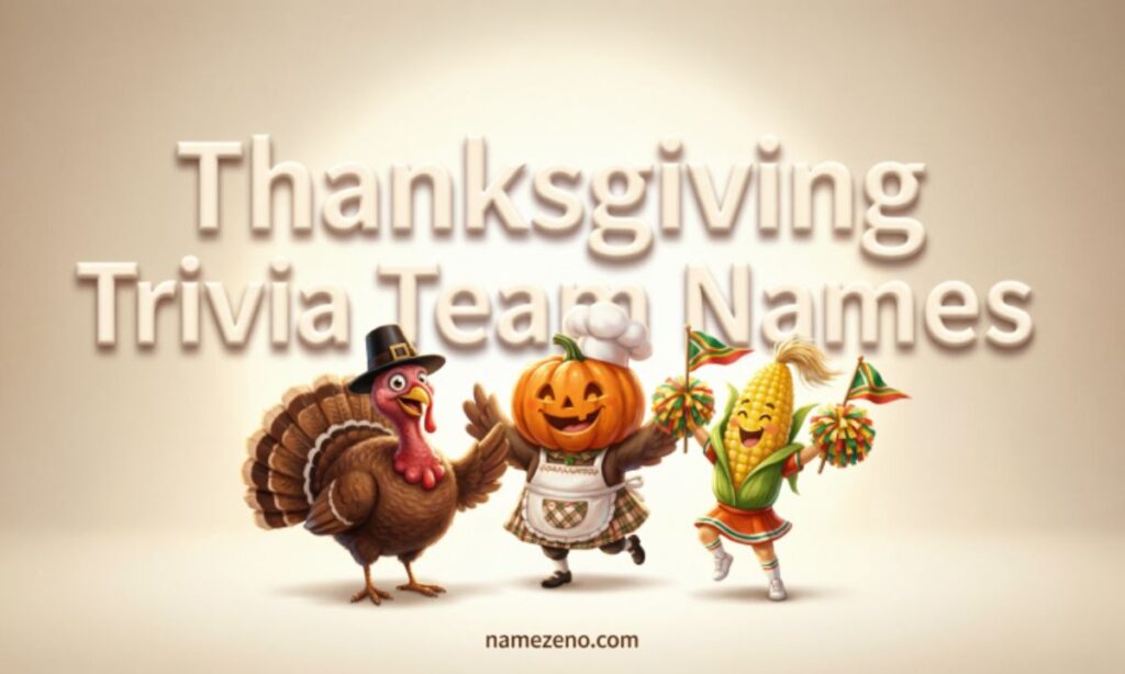 Thanksgiving Trivia Team Names