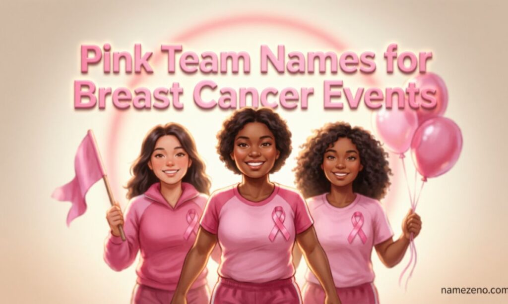 Pink Team Names for Breast Cancer Events
