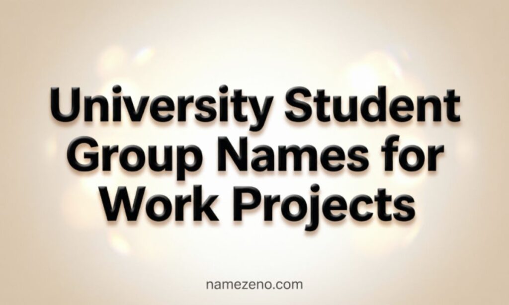 University Student Group Names