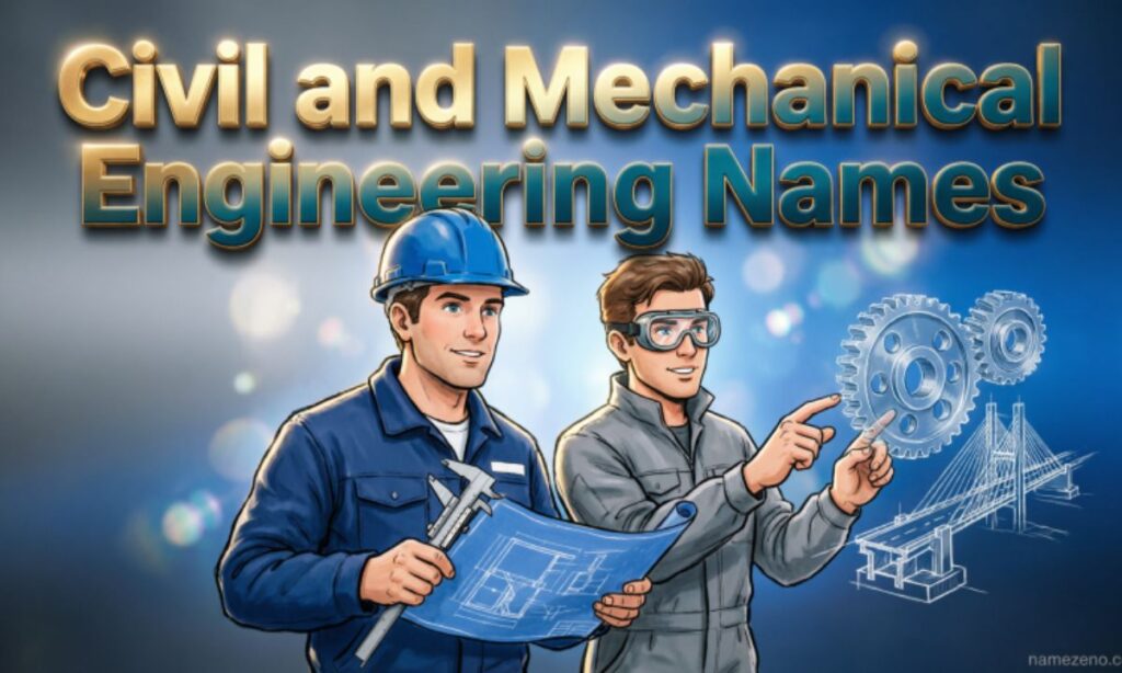 Civil and Mechanical Engineering Names