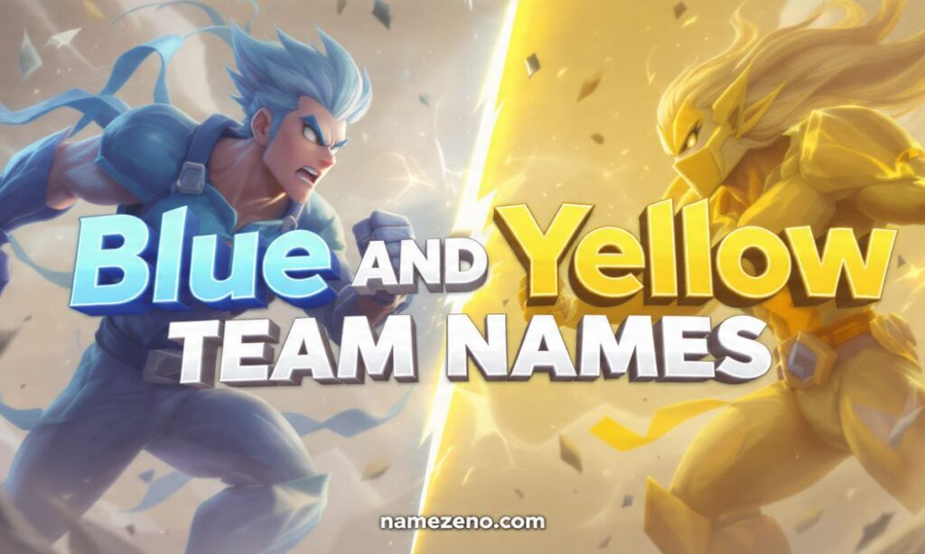 Blue and Yellow Team Names