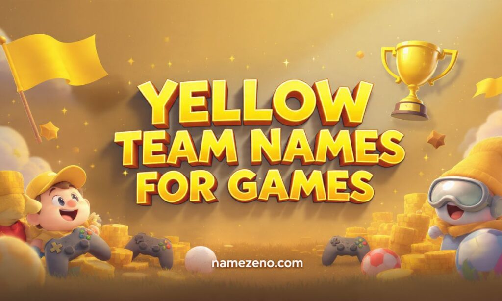 Yellow Team Names for Games